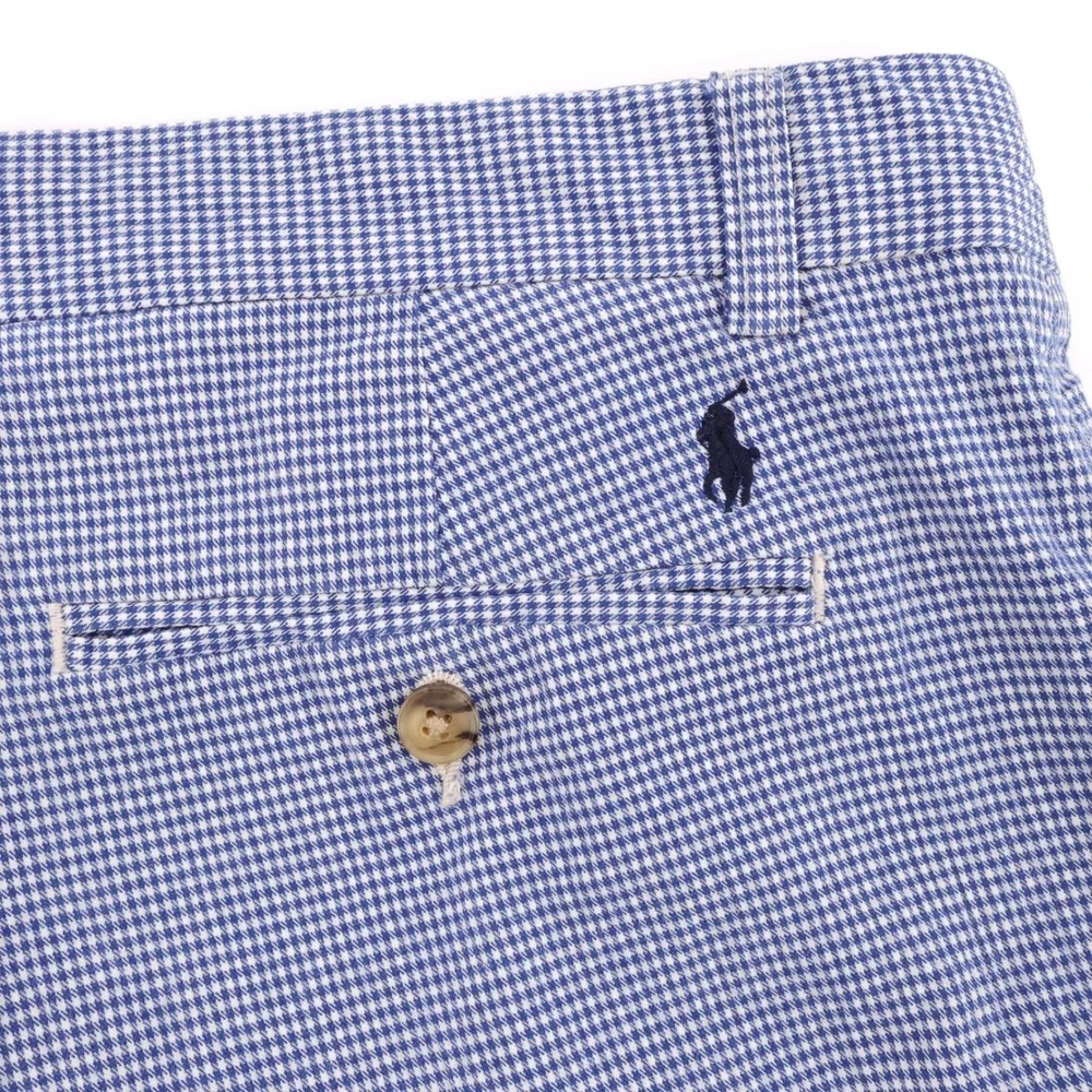 Polo Ralph Lauren Gingham Check Stretch Classic Fit Shorts Blue Mens 35